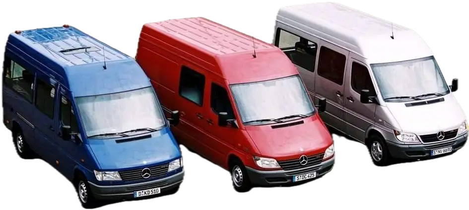 старые спринтера в ряд - переделка в крыму